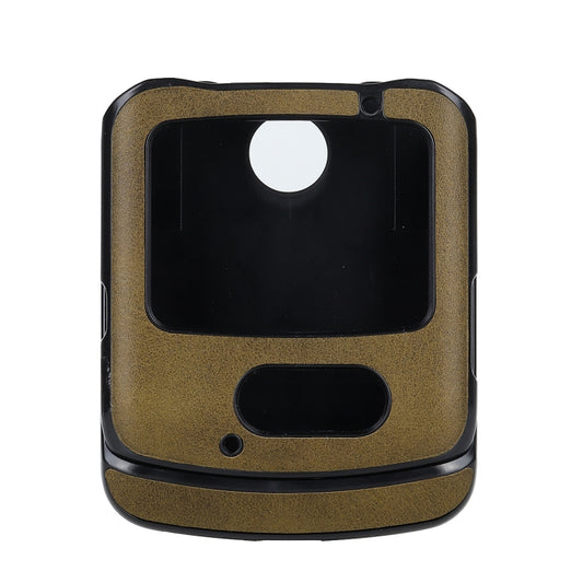 For Motorola Moto Razr 5G Two-color Cowhide Texture Top-grain Leather Shockproof Protective Case(Green) - Motorola Cases by buy2fix | Online Shopping UK | buy2fix