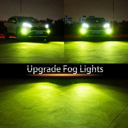 9005 2 PCS DC12-24V / 8.6W Car Double Colors Fog Lights with 24LEDs SMD-3030 & Constant Current, Bag Packaging(White Light + Lime Light) - Fog / Driving Lights by buy2fix | Online Shopping UK | buy2fix