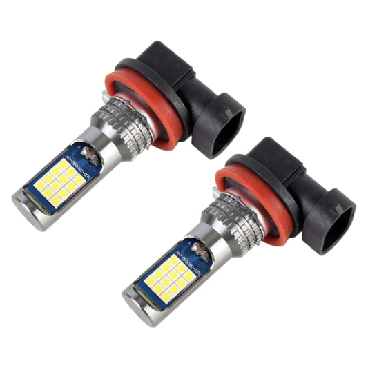 H11 / H8 2 PCS DC12-24V / 8.6W Car Fog Lights with 24LEDs SMD-3030 & Constant Current, Bag Packagin(White Light) - Fog / Driving Lights by buy2fix | Online Shopping UK | buy2fix