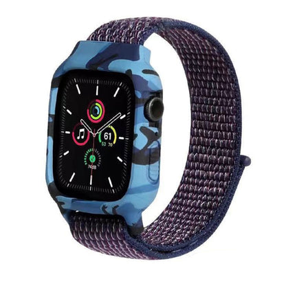 Nylon Wrist Strap Watch Bands For Apple Watch Series 7 41mm / 6 & SE & 5 & 4 40mm / 3 & 2 & 1 38mm(Indigo) by buy2fix