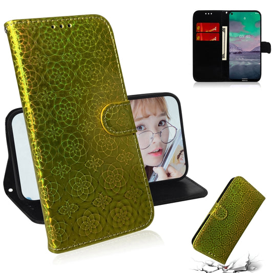 For Nokia 3.4 Solid Color Colorful Magnetic Buckle Horizontal Flip PU Leather Case with Holder & Card Slots & Wallet & Lanyard(Gold) - Nokia Cases by buy2fix | Online Shopping UK | buy2fix