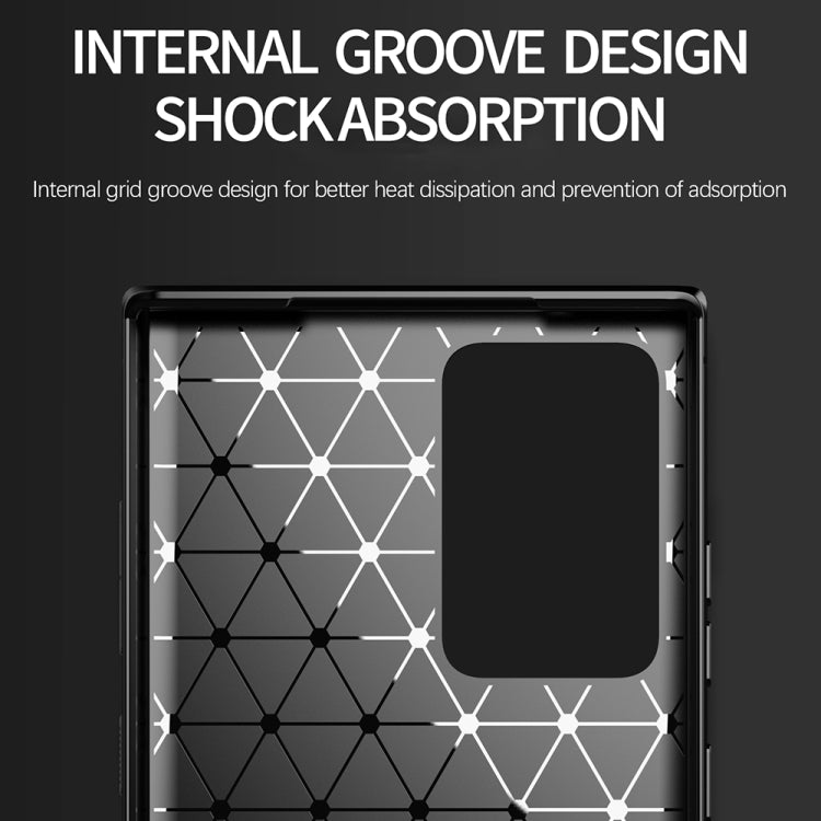 For Samsung Galaxy Note20 Ultra Brushed Texture Carbon Fiber TPU Case(Black) by buy2fix