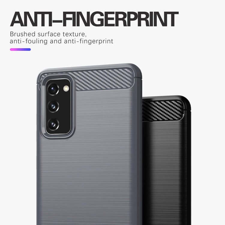 For Samsung Galaxy S20 FE Brushed Texture Carbon Fiber TPU Case(Black) by buy2fix