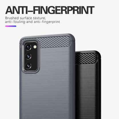 For Samsung Galaxy S20 FE Brushed Texture Carbon Fiber TPU Case(Black) by buy2fix