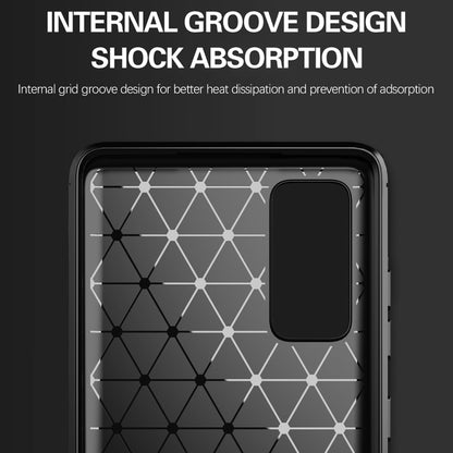 For Samsung Galaxy S20 FE Brushed Texture Carbon Fiber TPU Case(Navy Blue) by buy2fix