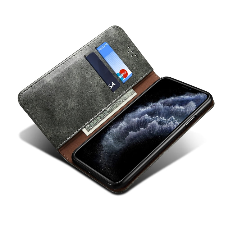 For iPhone XS Max Simple Wax Crazy Horse Texture Horizontal Flip Leather Case with Card Slots & Wallet(Dark Green) - More iPhone Cases by buy2fix | Online Shopping UK | buy2fix