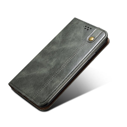 For iPhone XS Max Simple Wax Crazy Horse Texture Horizontal Flip Leather Case with Card Slots & Wallet(Dark Green) - More iPhone Cases by buy2fix | Online Shopping UK | buy2fix
