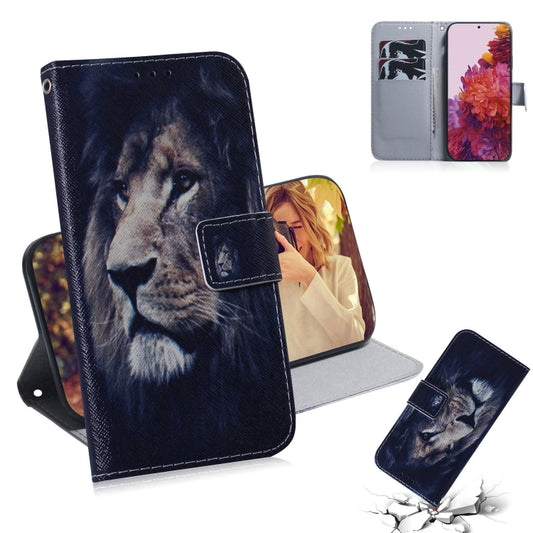 For Samsung Galaxy S21 Ultra 5G Coloured Drawing Horizontal Flip Leather Case, with Holder & Card Slots & Wallet(Lion) - Galaxy S21 Ultra 5G Cases by buy2fix | Online Shopping UK | buy2fix