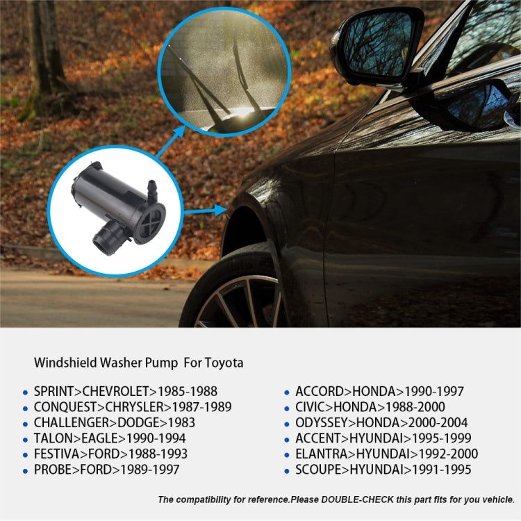 High Pressure Windshield Washer Wipers Washer Pump 85310-22080 for Honda - Windscreen Wipers by buy2fix | Online Shopping UK | buy2fix