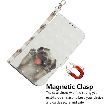For Samsung Galaxy S21 5G 3D Colored Drawing Horizontal Flip Leather Case with Holder & Card Slots & Wallet & Lanyard(Pug) - Galaxy S21 5G Cases by buy2fix | Online Shopping UK | buy2fix