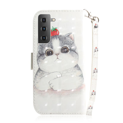 For Samsung Galaxy S21 5G 3D Colored Drawing Horizontal Flip Leather Case with Holder & Card Slots & Wallet & Lanyard(Cute Cat) - Galaxy S21 5G Cases by buy2fix | Online Shopping UK | buy2fix