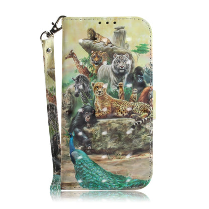 For Samsung Galaxy S21 5G 3D Colored Drawing Horizontal Flip Leather Case with Holder & Card Slots & Wallet & Lanyard(Zoo) - Galaxy S21 5G Cases by buy2fix | Online Shopping UK | buy2fix