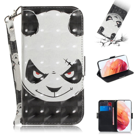 For Samsung Galaxy S21 5G 3D Colored Drawing Horizontal Flip Leather Case with Holder & Card Slots & Wallet & Lanyard(Angry Bear) - Galaxy S21 5G Cases by buy2fix | Online Shopping UK | buy2fix