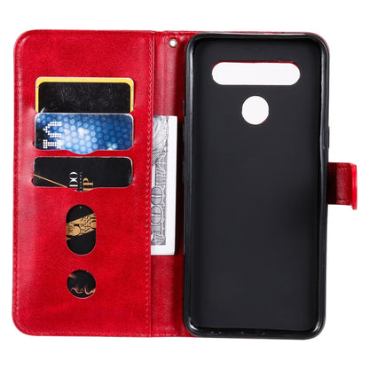 For LG K41S / K51S Fashion Calf Texture Zipper Horizontal Flip Leather Case with Holder & Card Slots & Wallet(Red) - LG Cases by buy2fix | Online Shopping UK | buy2fix