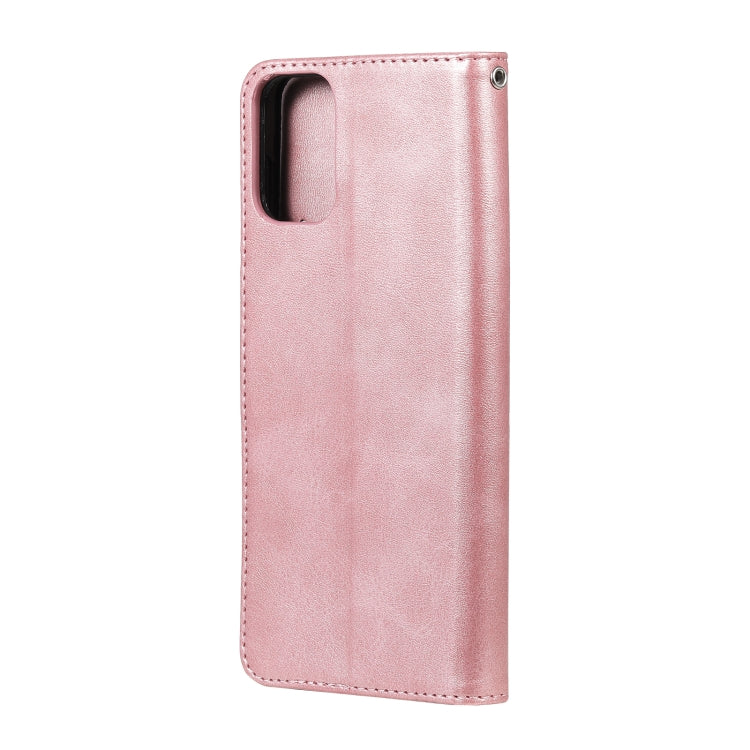 For Motorola Moto G9 Plus Fashion Calf Texture Zipper Horizontal Flip Leather Case with Holder & Card Slots & Wallet(Rose Gold) - Motorola Cases by buy2fix | Online Shopping UK | buy2fix