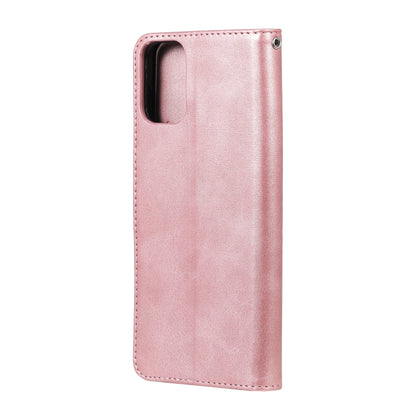 For Motorola Moto G9 Plus Fashion Calf Texture Zipper Horizontal Flip Leather Case with Holder & Card Slots & Wallet(Rose Gold) - Motorola Cases by buy2fix | Online Shopping UK | buy2fix