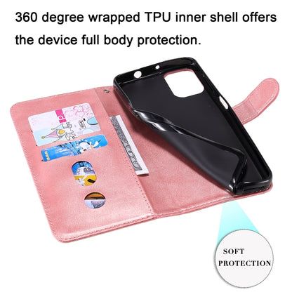 For Motorola Moto G9 Plus Fashion Calf Texture Zipper Horizontal Flip Leather Case with Holder & Card Slots & Wallet(Rose Gold) - Motorola Cases by buy2fix | Online Shopping UK | buy2fix