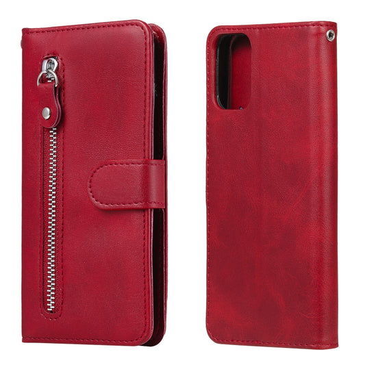 For Motorola Moto G9 Plus Fashion Calf Texture Zipper Horizontal Flip Leather Case with Holder & Card Slots & Wallet(Red) - Motorola Cases by buy2fix | Online Shopping UK | buy2fix