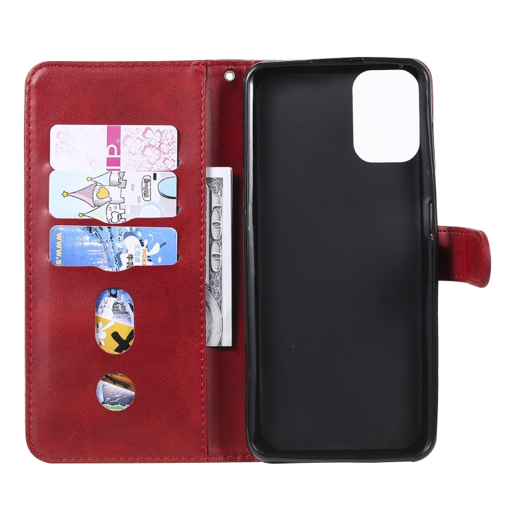 For Motorola Moto G9 Plus Fashion Calf Texture Zipper Horizontal Flip Leather Case with Holder & Card Slots & Wallet(Red) - Motorola Cases by buy2fix | Online Shopping UK | buy2fix