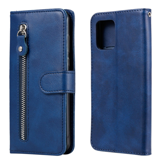 For Samsung Galaxy A42 5G Fashion Calf Texture Zipper Horizontal Flip Leather Case with Holder & Card Slots & Wallet(Blue) by buy2fix