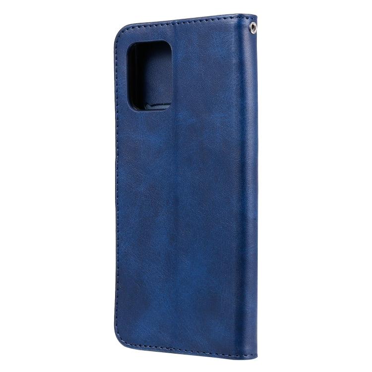 For Samsung Galaxy A42 5G Fashion Calf Texture Zipper Horizontal Flip Leather Case with Holder & Card Slots & Wallet(Blue) by buy2fix