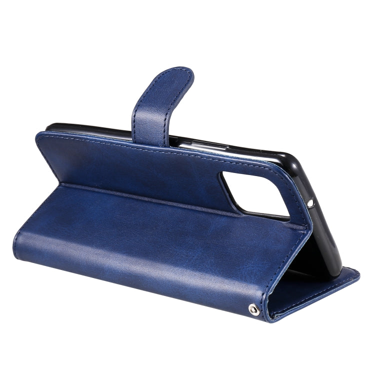 For Samsung Galaxy A42 5G Fashion Calf Texture Zipper Horizontal Flip Leather Case with Holder & Card Slots & Wallet(Blue) by buy2fix