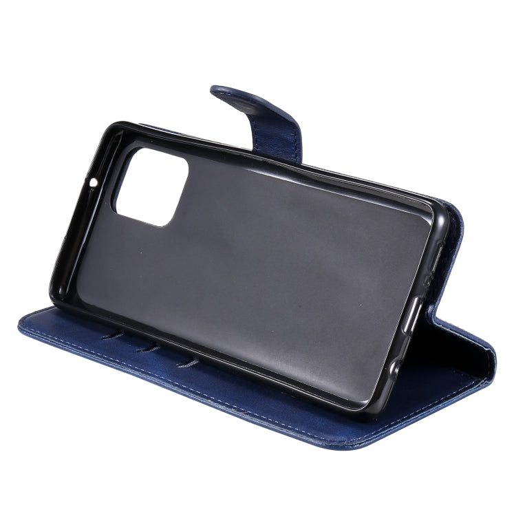 For Samsung Galaxy A42 5G Fashion Calf Texture Zipper Horizontal Flip Leather Case with Holder & Card Slots & Wallet(Blue) by buy2fix