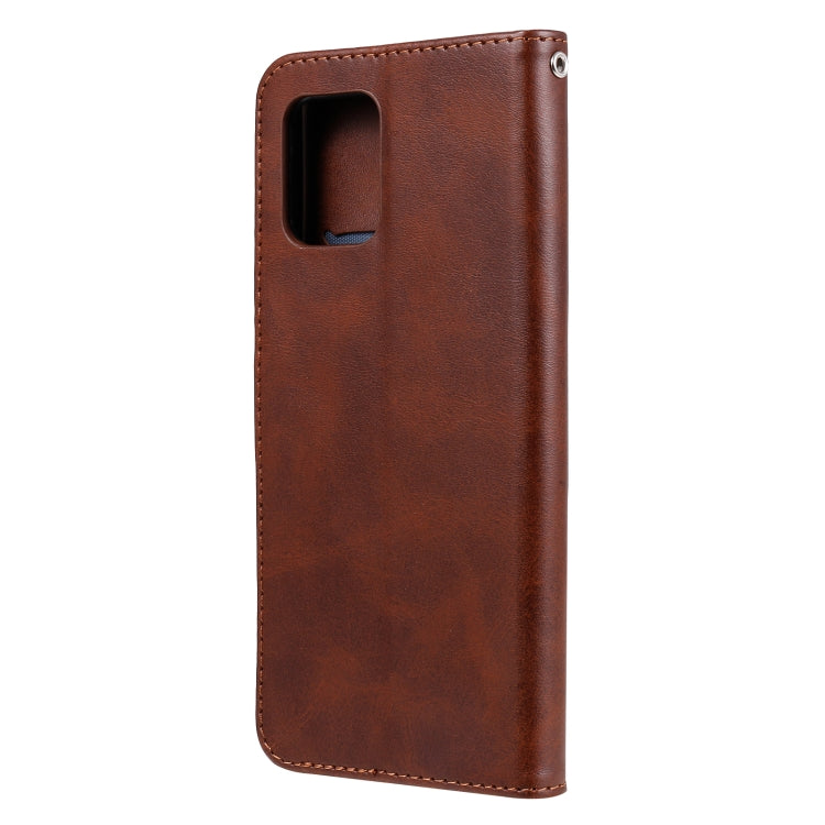 For Samsung Galaxy A42 5G Fashion Calf Texture Zipper Horizontal Flip Leather Case with Holder & Card Slots & Wallet(Brown) by buy2fix