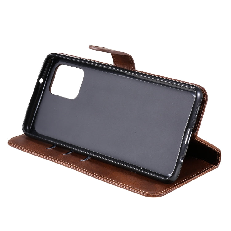 For Samsung Galaxy A42 5G Fashion Calf Texture Zipper Horizontal Flip Leather Case with Holder & Card Slots & Wallet(Brown) by buy2fix