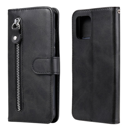For Samsung Galaxy A42 5G Fashion Calf Texture Zipper Horizontal Flip Leather Case with Holder & Card Slots & Wallet(Black) by buy2fix