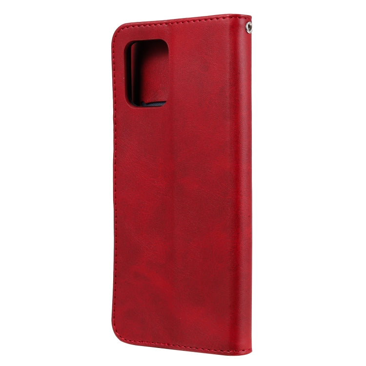 For Samsung Galaxy A42 5G Fashion Calf Texture Zipper Horizontal Flip Leather Case with Holder & Card Slots & Wallet(Red) by buy2fix