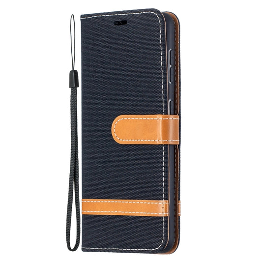 For Samsung Galaxy S21 5G Color Matching Denim Texture Horizontal Flip Leather Case with Holder & Card Slots & Wallet & Lanyard(Black) - Galaxy S21 5G Cases by buy2fix | Online Shopping UK | buy2fix