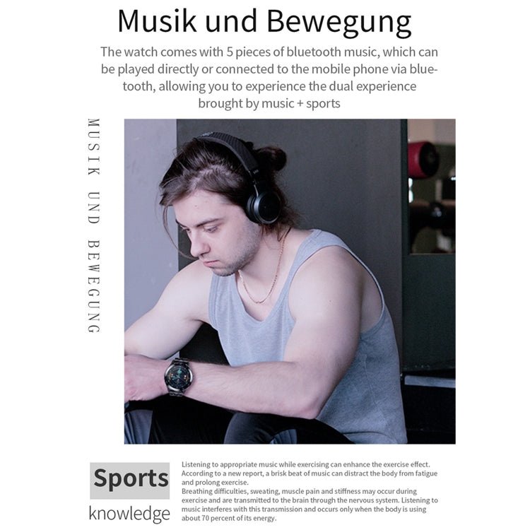 GT3 1.3 inch Full-fit Round Screen Smart Watch, Support Sleep Monitor / Heart Rate Monitor / Temperature Monitoring(Black) by buy2fix