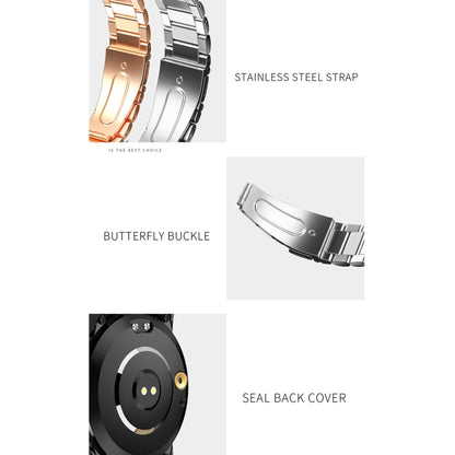 GT3 1.3 inch Full-fit Round Screen Smart Watch, Support Sleep Monitor / Heart Rate Monitor / Temperature Monitoring(Black) by buy2fix