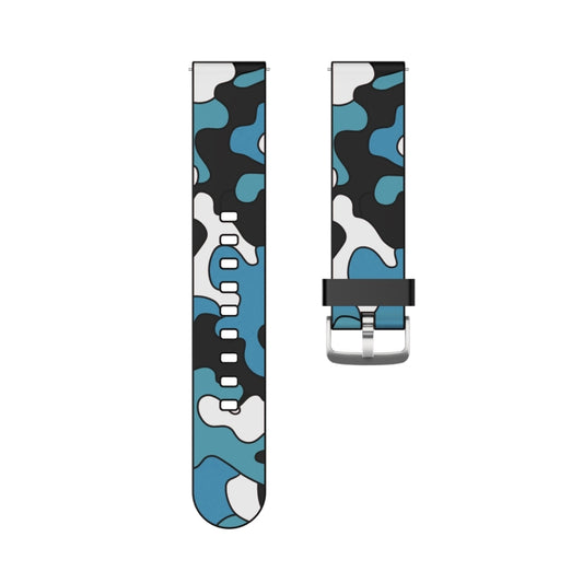 22mm For Samsung Galaxy Watch 3 45mm Camouflage Silicone Watch Band with Silver Buckle(6) - Watch Bands by buy2fix | Online Shopping UK | buy2fix