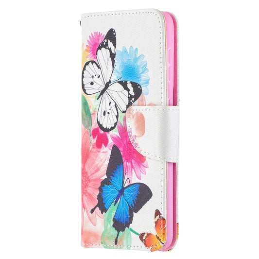 For Samsung Galaxy S21 5G Colored Drawing Pattern Horizontal Flip Leather Case with Holder & Card Slots & Wallet(Butterfly) - Galaxy S21 5G Cases by buy2fix | Online Shopping UK | buy2fix