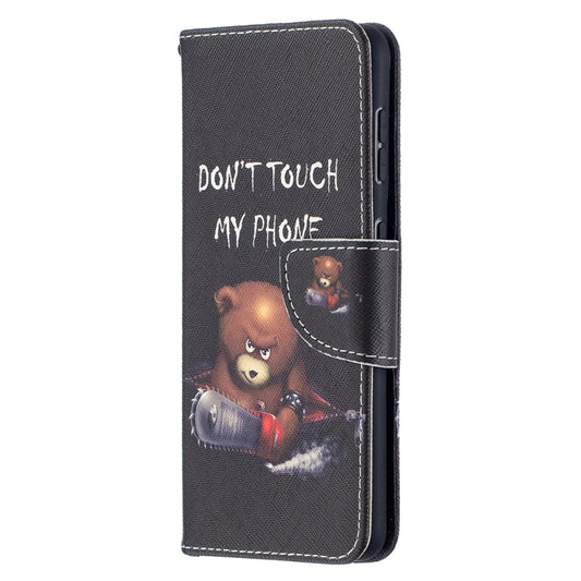 For Samsung Galaxy S21 5G Colored Drawing Pattern Horizontal Flip Leather Case with Holder & Card Slots & Wallet(Bear) - Galaxy S21 5G Cases by buy2fix | Online Shopping UK | buy2fix