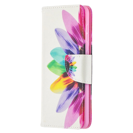 For Samsung Galaxy S21 5G Colored Drawing Pattern Horizontal Flip Leather Case with Holder & Card Slots & Wallet(Sun Flower) - Galaxy S21 5G Cases by buy2fix | Online Shopping UK | buy2fix