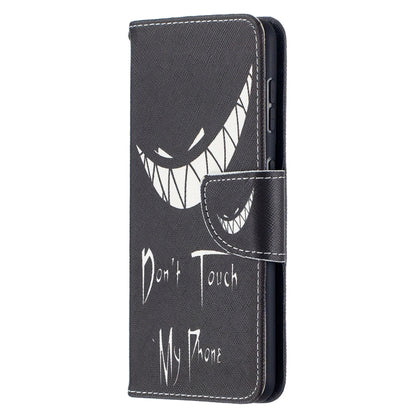 For Samsung Galaxy S21 5G Colored Drawing Pattern Horizontal Flip Leather Case with Holder & Card Slots & Wallet(Smirk) - Galaxy S21 5G Cases by buy2fix | Online Shopping UK | buy2fix