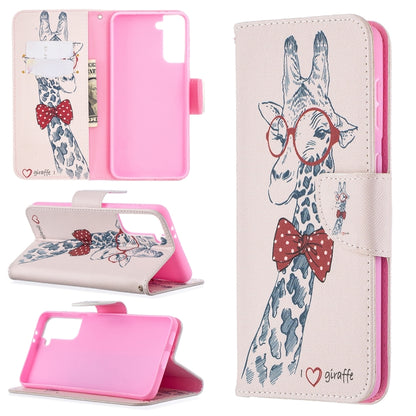 For Samsung Galaxy S21+ 5G Colored Drawing Pattern Horizontal Flip Leather Case with Holder & Card Slots & Wallet(Deer) - Galaxy S21+ 5G Cases by buy2fix | Online Shopping UK | buy2fix