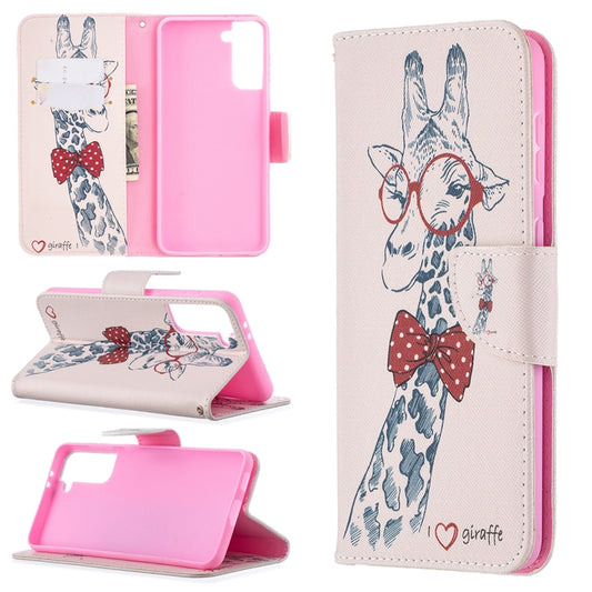 For Samsung Galaxy S21+ 5G Colored Drawing Pattern Horizontal Flip Leather Case with Holder & Card Slots & Wallet(Deer) - Galaxy S21+ 5G Cases by buy2fix | Online Shopping UK | buy2fix