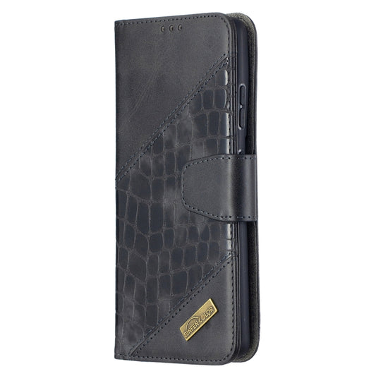 For Samsung Galaxy S21 Ultra 5G Matching Color Crocodile Texture Horizontal Flip PU Leather Case with Wallet & Holder & Card Slots(Black) - Galaxy S21 Ultra 5G Cases by buy2fix | Online Shopping UK | buy2fix