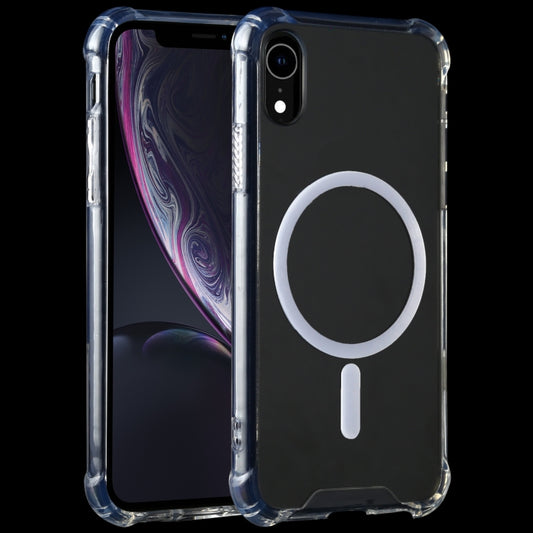 For iPhone XR Clear Four-corner Airbag Magnetic Shockproof Protective Magsafe Case - More iPhone Cases by buy2fix | Online Shopping UK | buy2fix