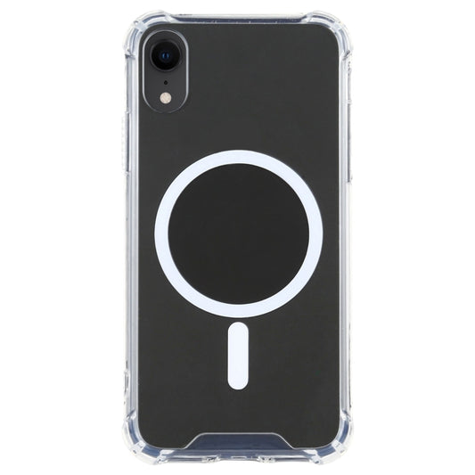For iPhone XR Clear Four-corner Airbag Magnetic Shockproof Protective Magsafe Case - More iPhone Cases by buy2fix | Online Shopping UK | buy2fix