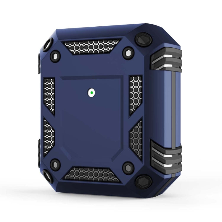Iron Man Four-corner Shockproof Earphone Protective Cover For AirPods 1 / 2(Blue) - For AirPods 1/2 by buy2fix | Online Shopping UK | buy2fix