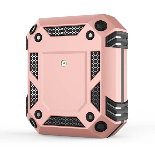Iron Man Four-corner Shockproof Earphone Protective Cover For AirPods 1 / 2(Rose Gold) - For AirPods 1/2 by buy2fix | Online Shopping UK | buy2fix