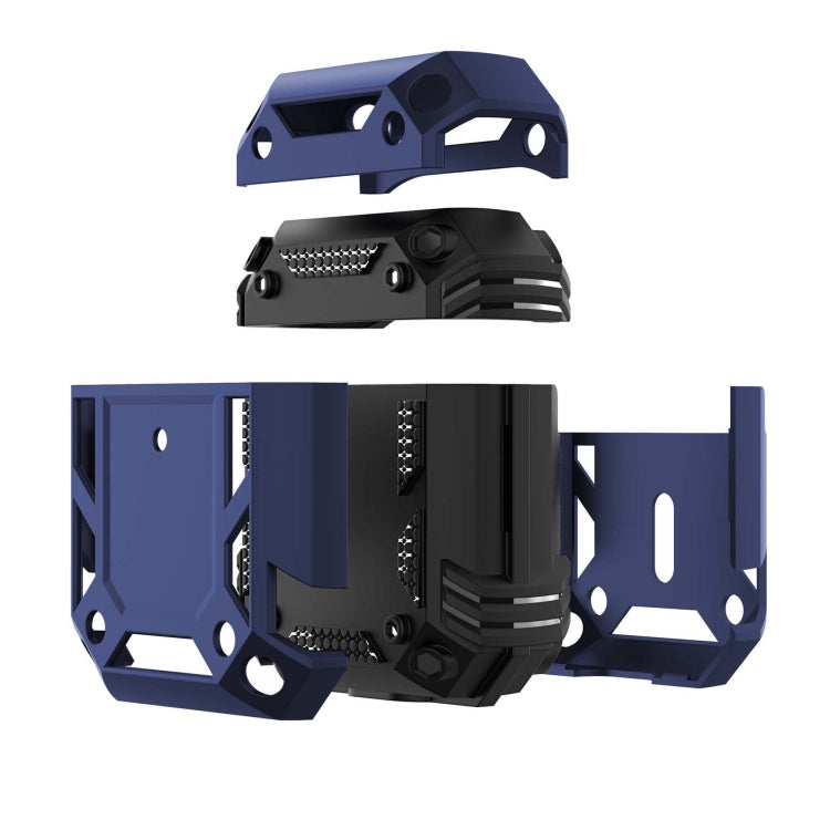 Iron Man Four-corner Shockproof Earphone Protective Cover For AirPods 1 / 2(Blue) - For AirPods 1/2 by buy2fix | Online Shopping UK | buy2fix