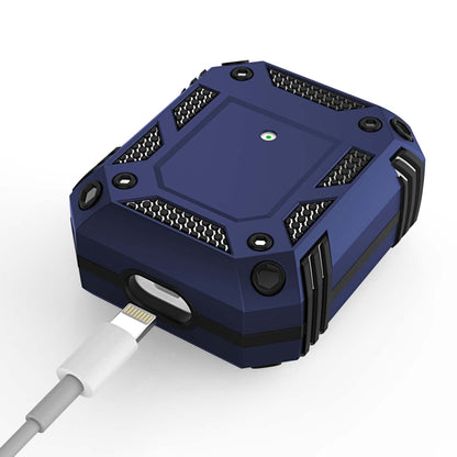 Iron Man Four-corner Shockproof Earphone Protective Cover For AirPods 1 / 2(Blue) - For AirPods 1/2 by buy2fix | Online Shopping UK | buy2fix