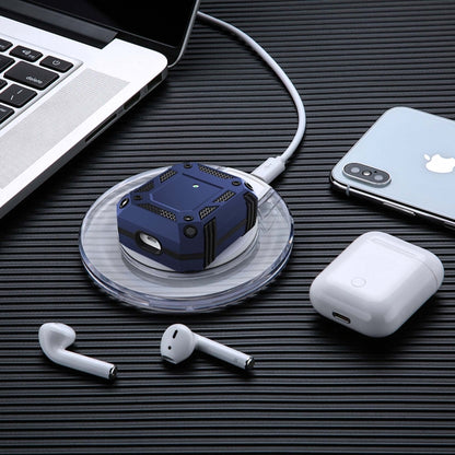 Iron Man Four-corner Shockproof Earphone Protective Cover For AirPods 1 / 2(Blue) - For AirPods 1/2 by buy2fix | Online Shopping UK | buy2fix