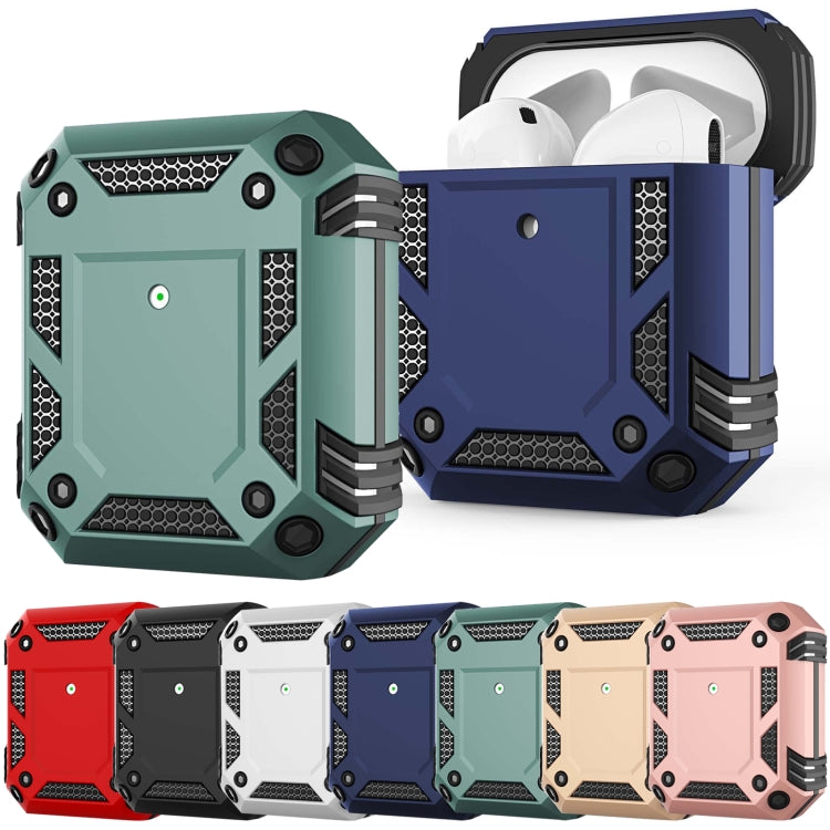 Iron Man Four-corner Shockproof Earphone Protective Cover For AirPods 1 / 2(Red) - For AirPods 1/2 by buy2fix | Online Shopping UK | buy2fix
